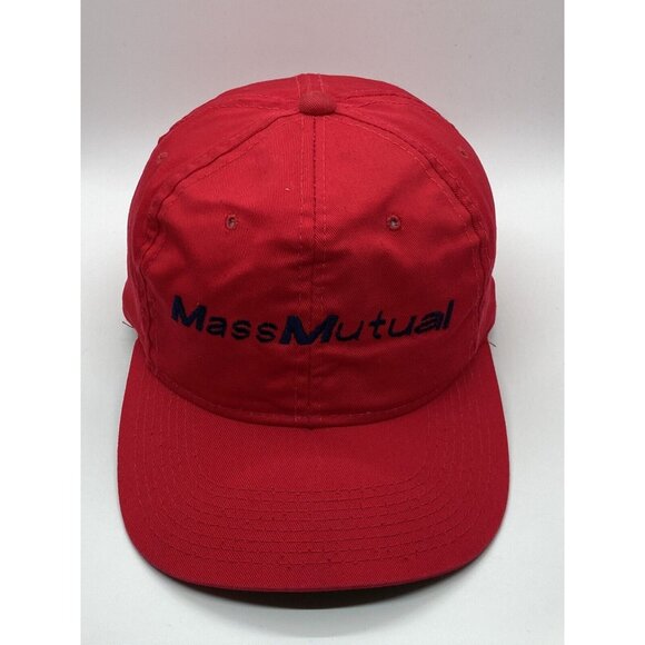 Mass Mutual Red Baseball Cap Hat Snap-back OSFM #7 on Back Embroidery - Picture 8 of 13